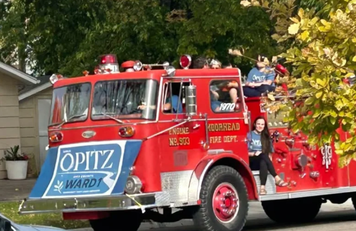 Moorhead City Council candidate Sarah Opitz’s use of fire truck during parade goes to a hearing — Stanley Government news